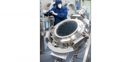 JPCam's cryogenic camera at e2v's clean room during the final acceptance review of the system.